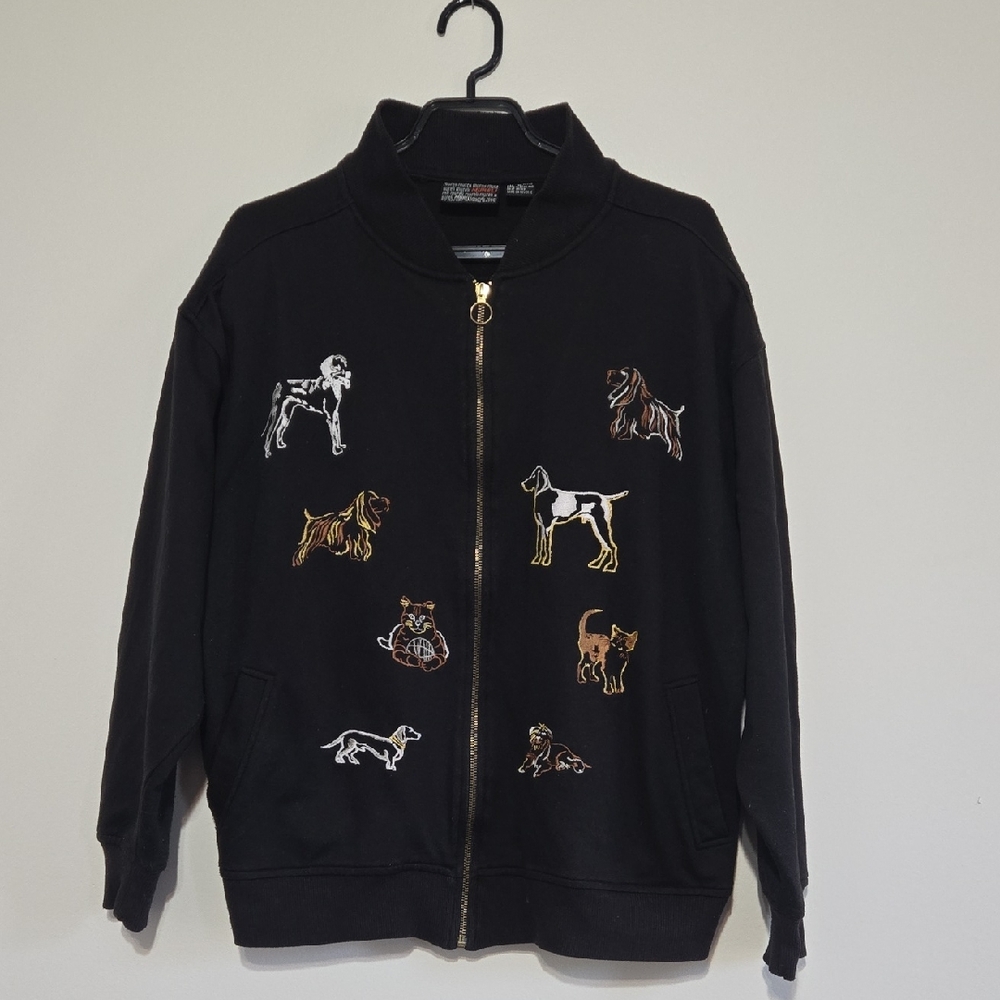 Vintage Embroidred Dog and Cat Jacket